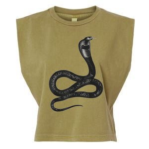 Black Snake Snakes Reptile Lover Jungle Zookeeper Zoology Garment-Dyed Women's Muscle Tee