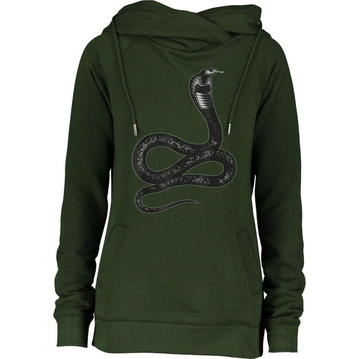 Black Snake Snakes Reptile Lover Jungle Zookeeper Zoology Womens Funnel Neck Pullover Hood