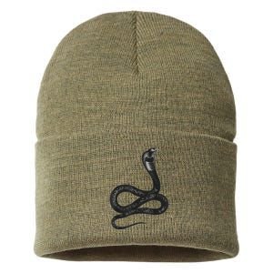 Black Snake Snakes Reptile Lover Jungle Zookeeper Zoology Sustainable Knit Beanie