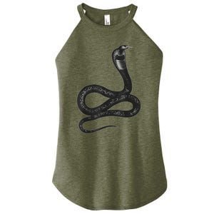 Black Snake Snakes Reptile Lover Jungle Zookeeper Zoology Women's Perfect Tri Rocker Tank