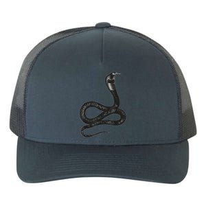 Black Snake Snakes Reptile Lover Jungle Zookeeper Zoology Yupoong Adult 5-Panel Trucker Hat