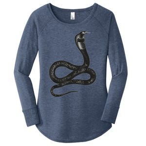 Black Snake Snakes Reptile Lover Jungle Zookeeper Zoology Women's Perfect Tri Tunic Long Sleeve Shirt