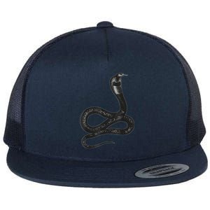 Black Snake Snakes Reptile Lover Jungle Zookeeper Zoology Flat Bill Trucker Hat