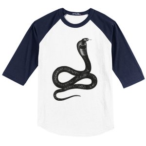 Black Snake Snakes Reptile Lover Jungle Zookeeper Zoology Baseball Sleeve Shirt