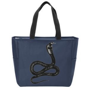 Black Snake Snakes Reptile Lover Jungle Zookeeper Zoology Zip Tote Bag