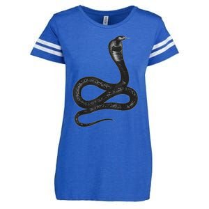 Black Snake Snakes Reptile Lover Jungle Zookeeper Zoology Enza Ladies Jersey Football T-Shirt