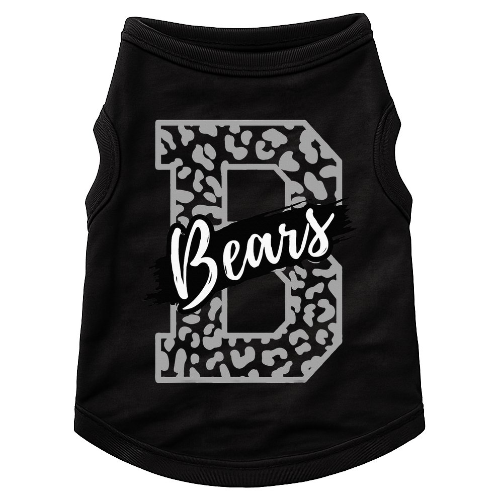 Bears School Sports Fan Team Spirits Mascot Heart Leopard Doggie Tank