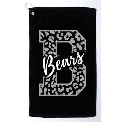 Bears School Sports Fan Team Spirits Mascot Heart Leopard Golf Towel