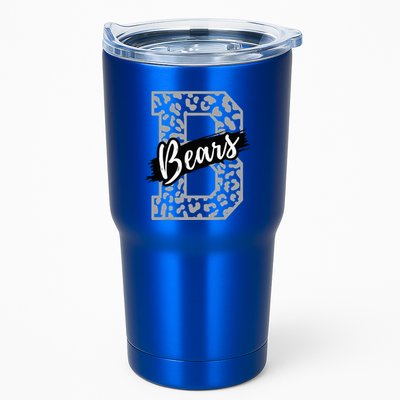 Bears School Sports Fan Team Spirits Mascot Heart Leopard Tumbler