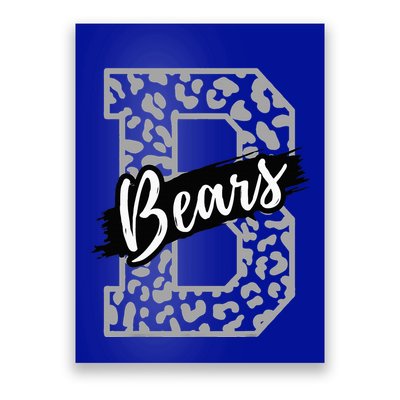 Bears School Sports Fan Team Spirits Mascot Heart Leopard Poster