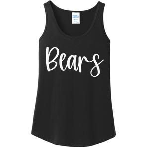 Bears School Spirit Team Mascot Game Night Ladies Essential Tank