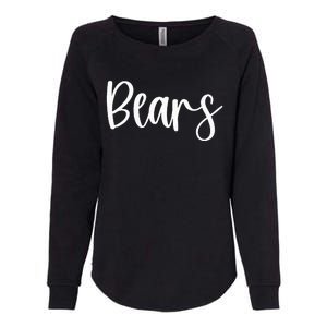 Bears School Spirit Team Mascot Game Night Womens California Wash Sweatshirt