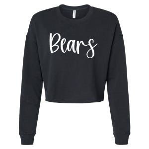 Bears School Spirit Team Mascot Game Night Cropped Pullover Crew