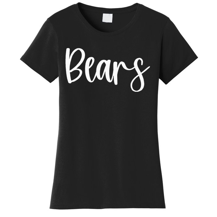 Bears School Spirit Team Mascot Game Night Women's T-Shirt