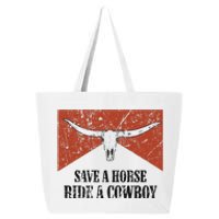 Bull Skull Save A Horse Ride A Cowboy Western Country 25L Jumbo Tote