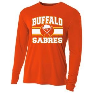 Buffalo Sabres Stripe Royal Blue Cooling Performance Long Sleeve Crew