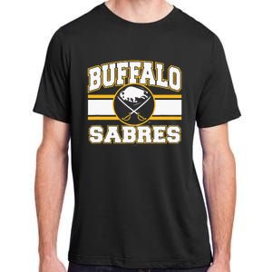 Buffalo Sabres Stripe Royal Blue Adult ChromaSoft Performance T-Shirt