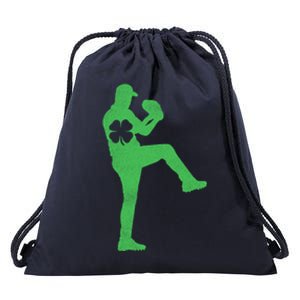 Baseball Shamrock St Patrick's Day Gift Irish Saint Paddy's Funny Gift Drawstring Bag