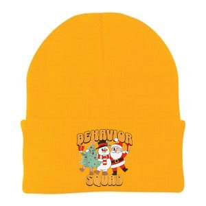 Behavioral Squad Santa Snowman Aba Therapist Christmas Knit Cap Winter Beanie