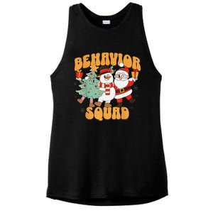 Behavioral Squad Santa Snowman Aba Therapist Christmas Ladies PosiCharge Tri-Blend Wicking Tank