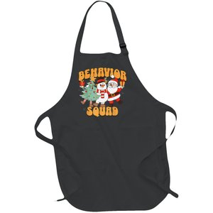 Behavioral Squad Santa Snowman Aba Therapist Christmas Full-Length Apron With Pockets