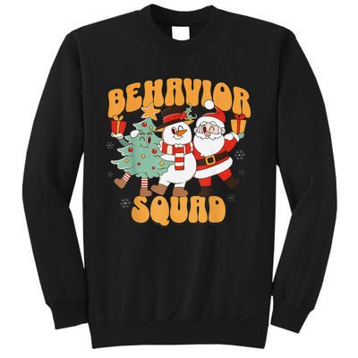 Behavioral Squad Santa Snowman Aba Therapist Christmas Sweatshirt