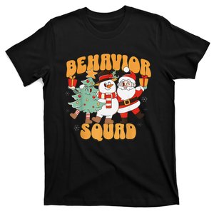 Behavioral Squad Santa Snowman Aba Therapist Christmas T-Shirt