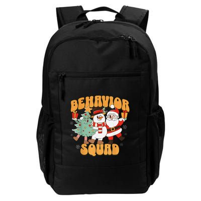 Behavioral Squad Santa Snowman Aba Therapist Christmas Daily Commute Backpack