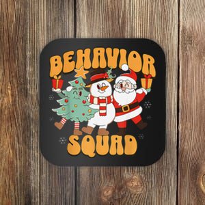 Behavioral Squad Santa Snowman Aba Therapist Christmas Coaster