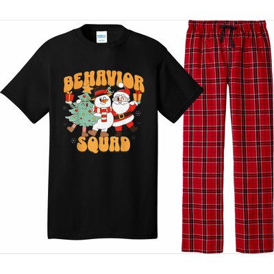 Behavioral Squad Santa Snowman Aba Therapist Christmas Pajama Set