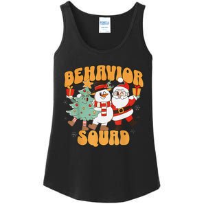 Behavioral Squad Santa Snowman Aba Therapist Christmas Ladies Essential Tank