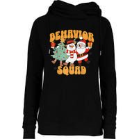 Behavioral Squad Santa Snowman Aba Therapist Christmas Womens Funnel Neck Pullover Hood