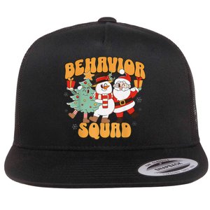 Behavioral Squad Santa Snowman Aba Therapist Christmas Flat Bill Trucker Hat