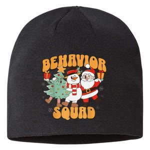 Behavioral Squad Santa Snowman Aba Therapist Christmas Sustainable Beanie