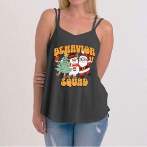 Behavioral Squad Santa Snowman Aba Therapist Christmas Women's Strappy Tank