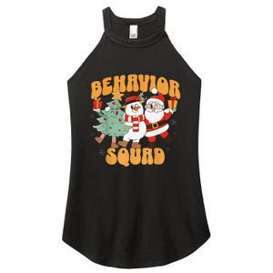 Behavioral Squad Santa Snowman Aba Therapist Christmas Women's Perfect Tri Rocker Tank