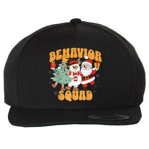 Behavioral Squad Santa Snowman Aba Therapist Christmas Wool Snapback Cap