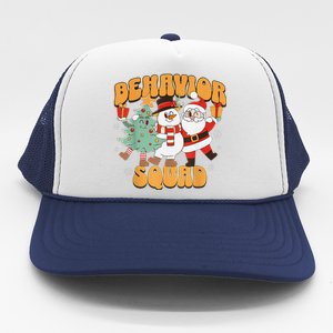 Behavioral Squad Santa Snowman Aba Therapist Christmas Trucker Hat