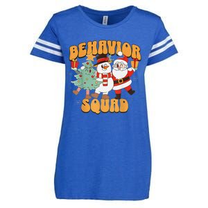 Behavioral Squad Santa Snowman Aba Therapist Christmas Enza Ladies Jersey Football T-Shirt