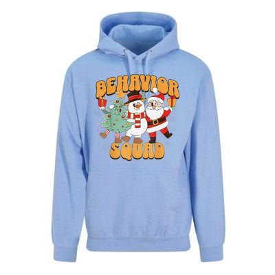 Behavioral Squad Santa Snowman Aba Therapist Christmas Unisex Surf Hoodie