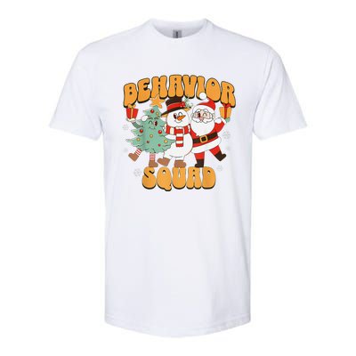 Behavioral Squad Santa Snowman Aba Therapist Christmas Softstyle CVC T-Shirt