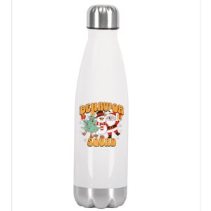 Behavioral Squad Santa Snowman Aba Therapist Christmas Stainless Steel Insulated Water Bottle