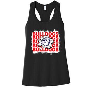 Bulldogs School Sports Fan Team Spirit Women's Racerback Tank