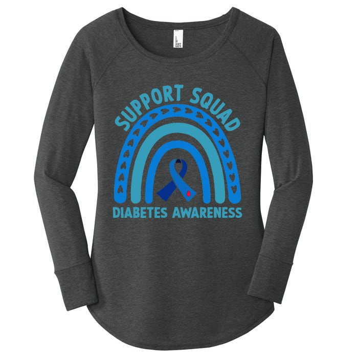 Blue Support Squad Diabetes Awareness Women's Perfect Tri Tunic Long Sleeve Shirt