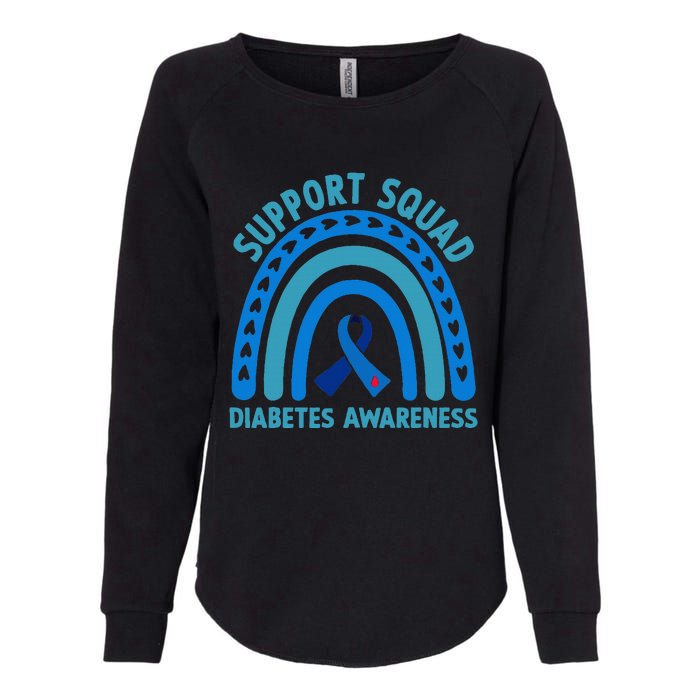 Blue Support Squad Diabetes Awareness Womens California Wash Sweatshirt