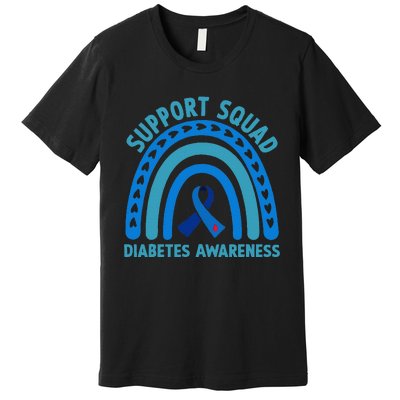 Blue Support Squad Diabetes Awareness Premium T-Shirt