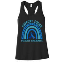 Blue Support Squad Diabetes Awareness Women's Racerback Tank