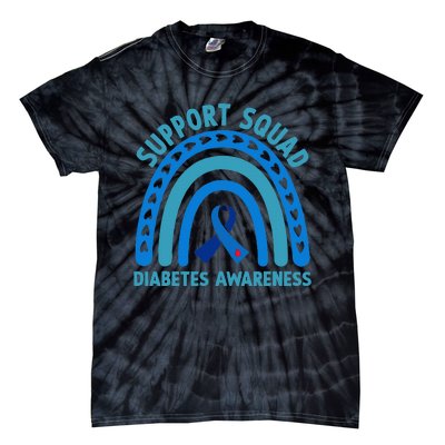 Blue Support Squad Diabetes Awareness Tie-Dye T-Shirt