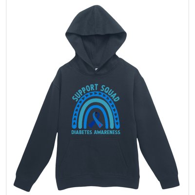 Blue Support Squad Diabetes Awareness Urban Pullover Hoodie