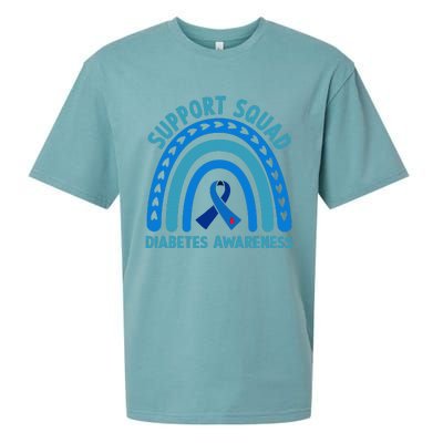 Blue Support Squad Diabetes Awareness Sueded Cloud Jersey T-Shirt